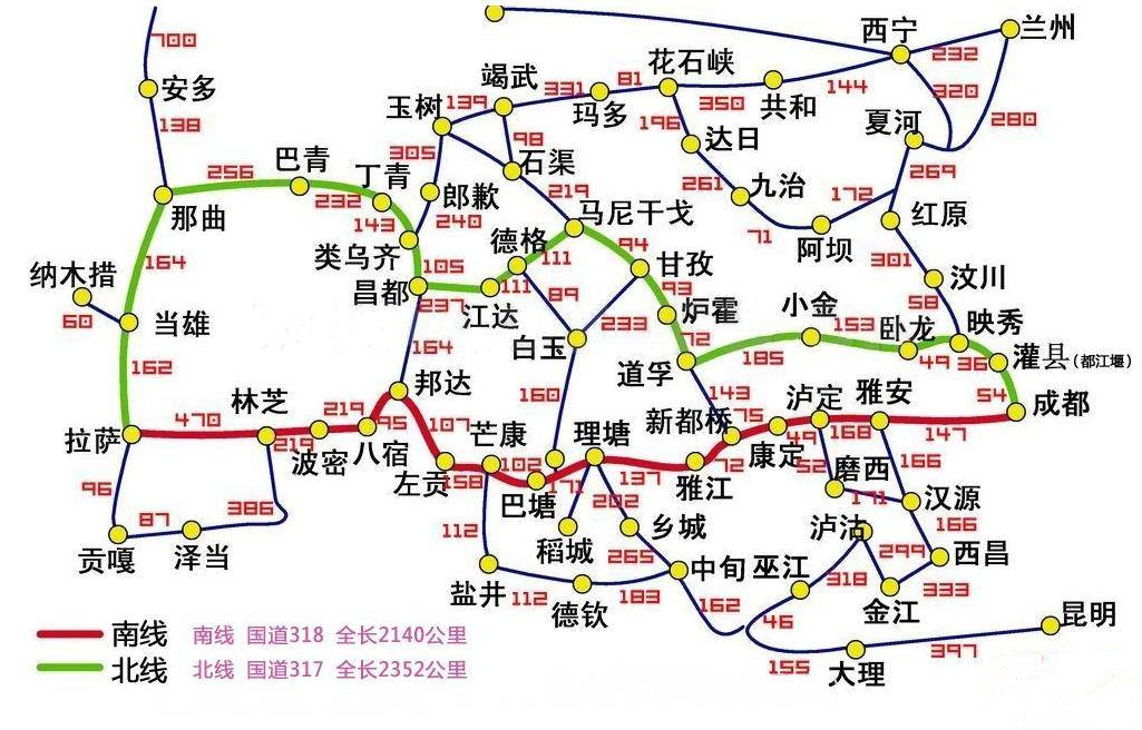 318国道全程详细路线图片